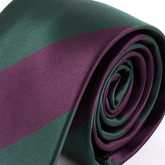 Green And Purple Striped Tie 7.5cm